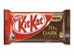 4 barritas Kit Kat Nestlé Dark 70% cacao